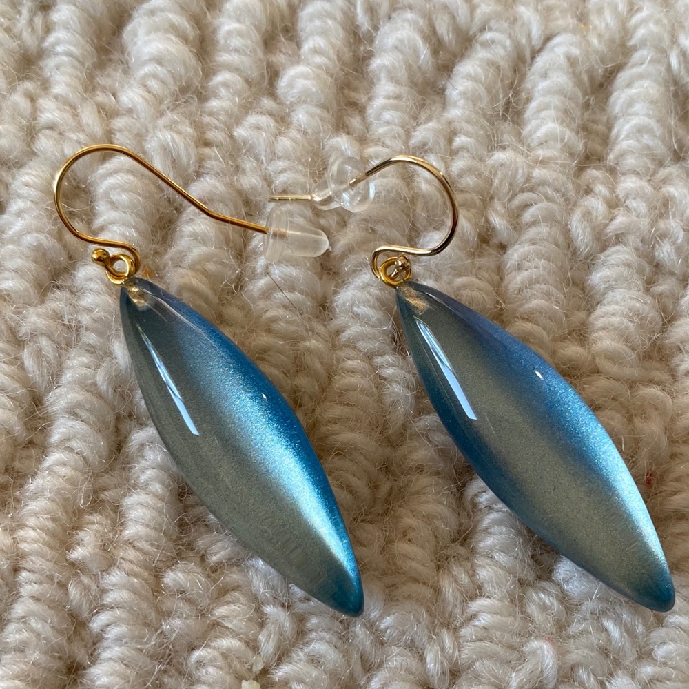 ALEXIS BITTAR Lucite Oval Sliver earrings